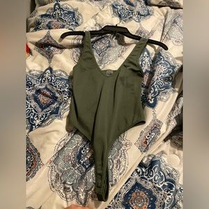 Olive green bodysuit